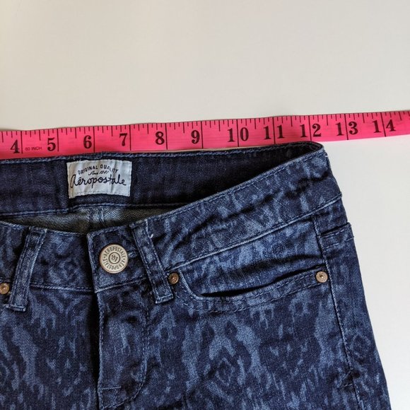 Aeropostale Womens Lola Printed Jegging Skinny Fit Jeans Size 0 - Picture 11 of 13